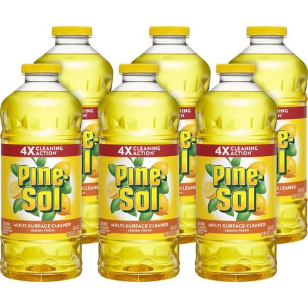 PINE-SOL All Purpose Multi-Surface Cleaner, 60 fl oz (1.9 quart) Lemon Fresh, 6 PK CLO40239CT